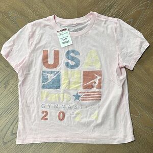 Pink USA Paris Gymnastics Graphic Tee